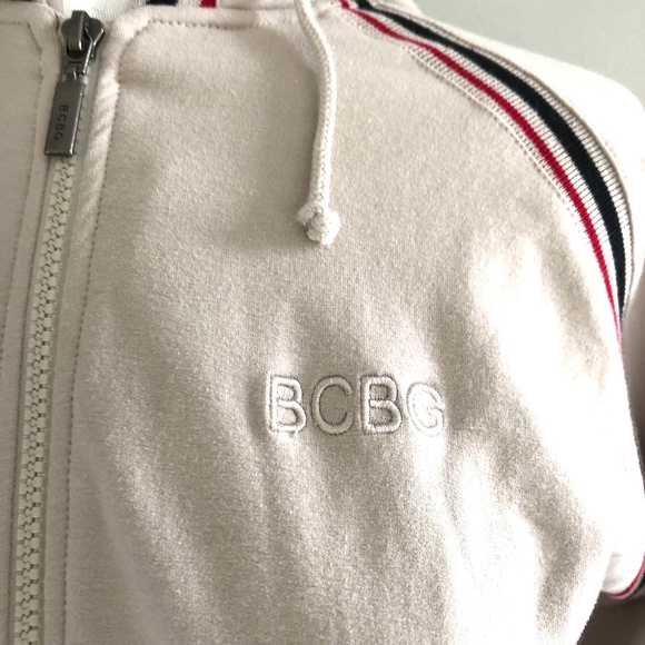 BCBG Sport Stripe Hoodie Large NWT - Picture 2 of 14